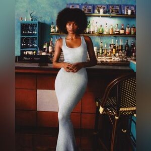 Viral ASTA resort blue sequin dress